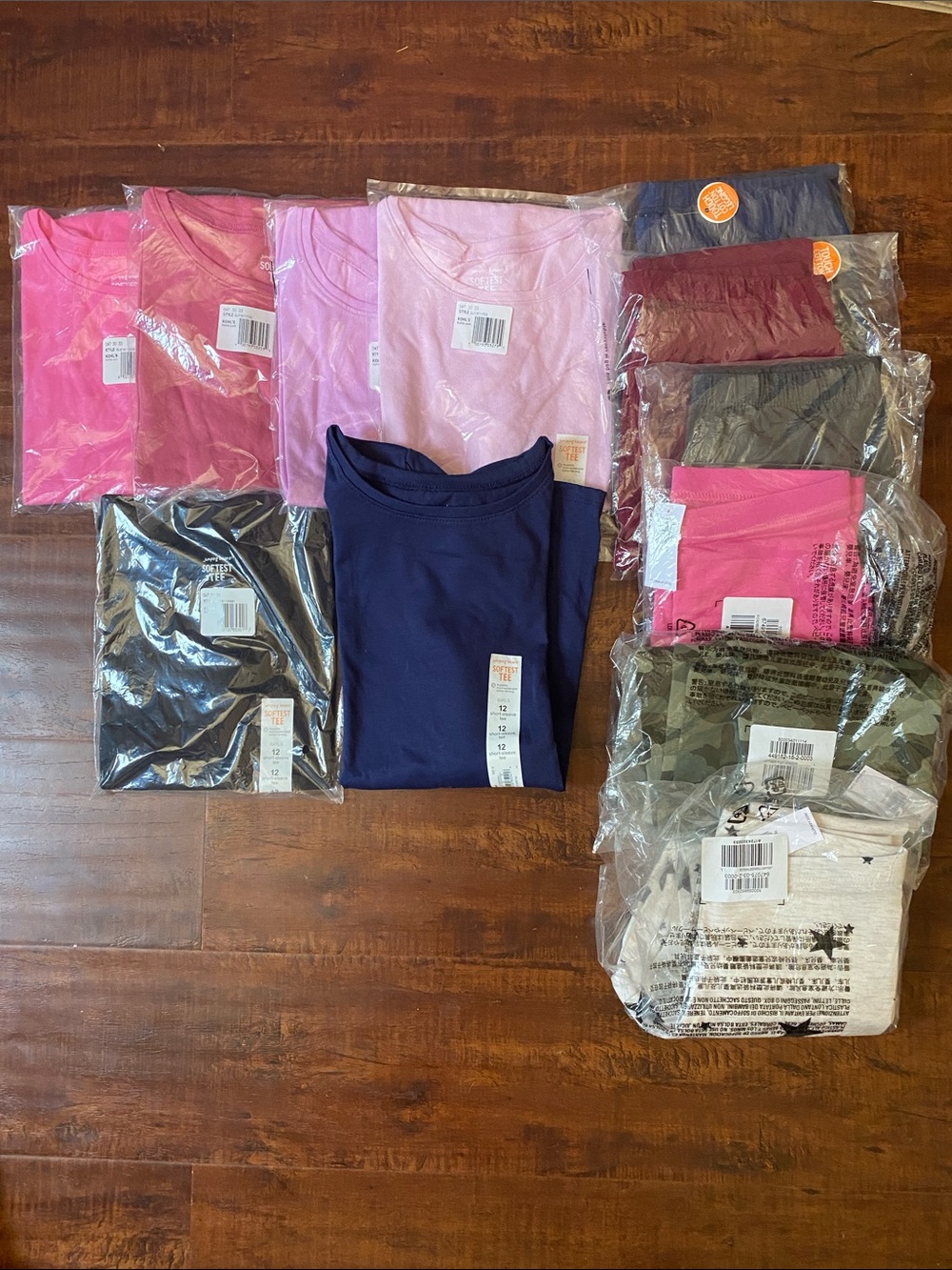 Back to school 12 Pc Bundle Jumping Beans Girls Leggings and shirts SIZE 10